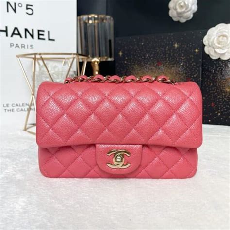 chanel mini 8 caviar red|Mini Bags .